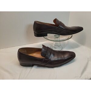 Mezlan Mens Calfskin Penny Loafers Size 13 Brown 102976